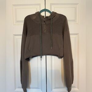 Cropped Hooded Sweatshirt